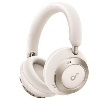 soundcore Space One Pro by Anker, Adaptive ANC Headphones, Super Foldable Design, 60H Lossless Audio, Ultra-Fast Charging, Hi-Res Wireless Audio with LDAC, Comfortable Fit, White
